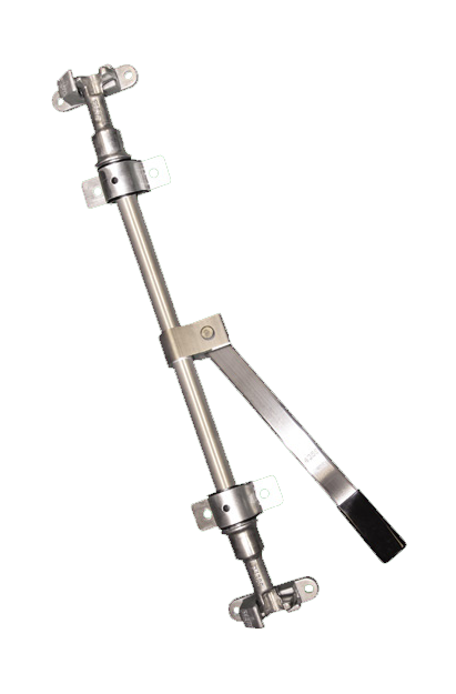 3/4 inch aluminum lockrod showing handle with grip