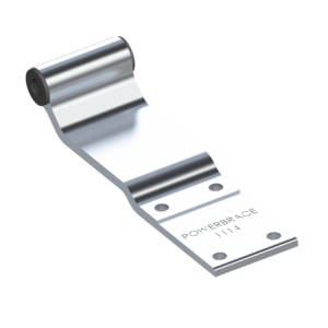 Aluminum hinge with 4 holes, includes 2 bearings