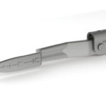 lever assembly for utility trailer left hand
