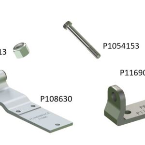 Aluminum hinge assembly including hinge butt, nut & bolt