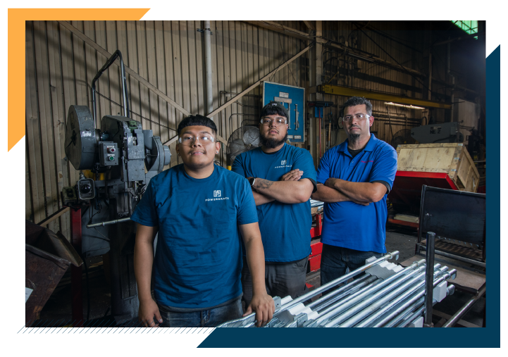 3 employees in the riveting department