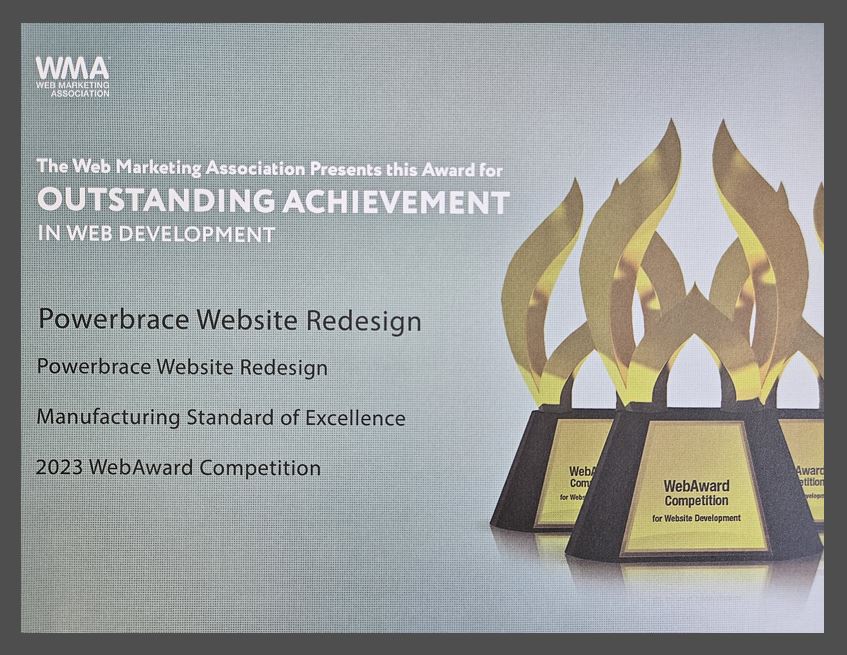 manufacturing standard of excellence aware for website redesign