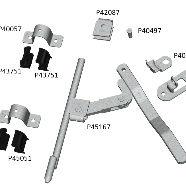 diagram of plungelok conversion kit & parts included in kit